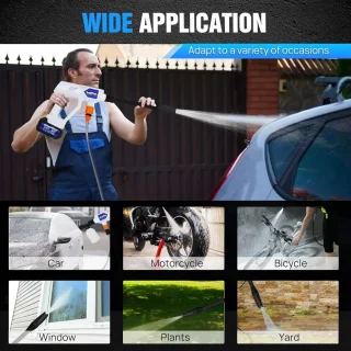 Elektrische Hogedrukreiniger - Draadloos - 21V - Accu Hogedrukspuit - 1500mAh Li-ion - Schuimfunctie - Compact - Voor Auto, Motor, Tuin, Terras & Zwembad - Mobiele Reinigingsmachine