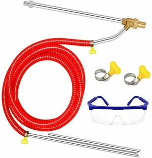 Hogedrukzandstraalset voor hogedrukreiniger en nat zandstralen 5000 PSI, 1/4" snelkoppeling, met masker, 3,5 opening, voor schurende reiniging