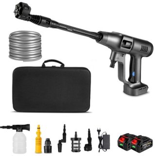 Gloovon - Draadloze Hogedrukreiniger - Snoerloos Drukspuit - 100 bar - Auto & Terrasreiniger - Hogedrukspuit - 2x 4000mAh Accu - Draagbare Mobiele Reiniger - review