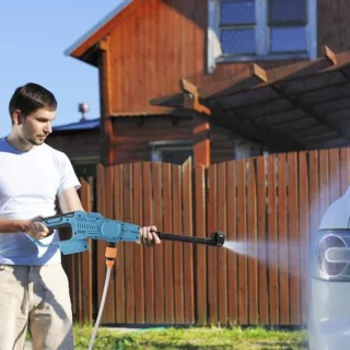 ® Hogedrukreiniger, Hogedrukreiniger op Accu, Draagbare Hogedrukreiniger, Compatibel met Makita 21V Accu, voor Auto, Tuin en Terras (zonder Accu)
