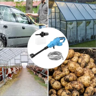 ® Hogedrukreiniger, Hogedrukreiniger op Accu, Draagbare Hogedrukreiniger, Compatibel met Makita 21V Accu, voor Auto, Tuin en Terras (zonder Accu)