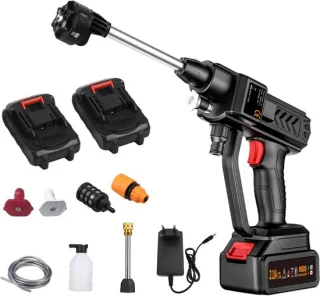 Draadloze Hogedrukreiniger - Auto Was Set - Terrasreinigers - Hogedrukspuit - Incl. 24V 15000 mAh Accu - Zwart