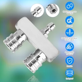High Pressure Washer Tip, 2-in-1 High Pressure Washer Tip with 0.8cm Quick Coupling 4000PSI Double Pressure Washer Tip for Garden Concrete Car Vinyl Surface