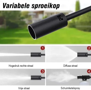 EAFC Draadloze Hogedrukreiniger - Auto Was Set - Terrasreinigers Groenaanslag - Hogedrukspuit - Incl. 48V20000 mAh Accu - Zwart