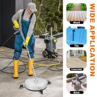 Hogedrukreiniger oppervlaktereiniger met 4 wielen voor oprit en terrassen - 4000PSI