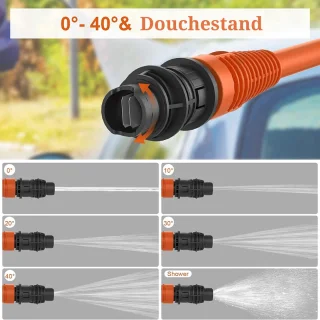 Hoge Druk Reiniger Draadloos - Draadloze Accu Hogedrukreiniger - Draagbare Hogedrukreiniger - MAX 580 PSI - Draagbare Krachtreiniger met Accessoireset - 4.0Ah Batterij - Hogedrukreiniger met Roterend Mondstuk