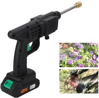 Wat vinden we goed aan de Draadloze Hogedrukreiniger, Draagbare Hogedrukreiniger, Draagbare Hogedrukreiniger voor Het Reinigen van Autovloeren, Bootfietsen, Motorfietsen, Krachtige Reinigers, 90bar, 400W (EU-stekker)