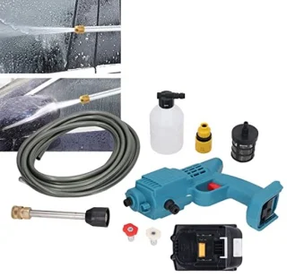 Draadloze Auto Hogedrukreiniger, 800w Draagbare Hogedrukreiniger met Filter Compatibel voor Bl1815 Bl1820 18v voor Verschillende Auto's, Irrigatie Tuinen, Schone Zwembaden