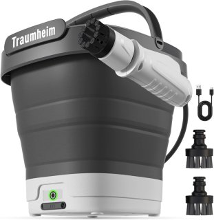De Hogedrukreiniger - Draadloze Hogedrukreiniger met 12L Tank - Opvouwbaar, USB-C, 3 Spuitstukken Hogedrukreiniger - 21V Accu voor Auto, Tuin, Camping, Huisdieren & Buitenreiniging in één oogopslag