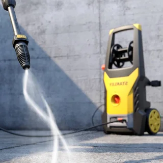Hogedrukreiniger - Koud Water - Voor Buiten - Auto’s En Huis - Inclusief Vlakreiniger En Vaste Borstel - Max. Druk 170 Bar - Max. Debiet 500 L/U - Vermogen 2400 W