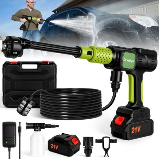Multifunctionele Accu Hogedrukreiniger voor Auto's en Terrassen