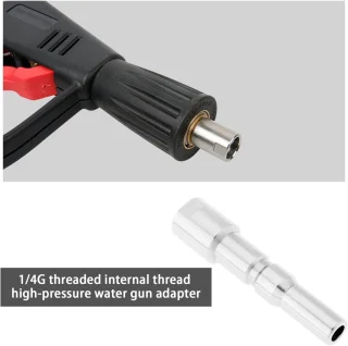 1/4G wasstraat hogedrukreiniger adapter compatibel met Nilfisk zilver