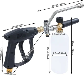 2-in-1 Hogedrukreinigerpistool - Schuimsproeier