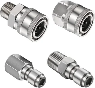 4-delige set hogedrukreinigerkoppelingen 3/8 inch npt binnendraad