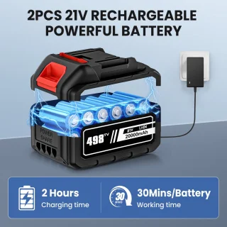 6-in-1 Hogedrukreiniger Draadloos 20000mAh Met 2x Makita Accu + Oplader