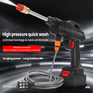 600W Draagbare Hogedrukreiniger met 2 Batterijen en Lader