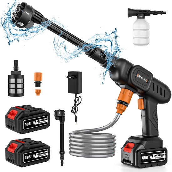 60Bar Hogedrukreiniger 6-in-1 Draagbaar Set 2 Batterijen Makita Compatible review