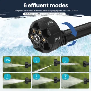 70Bar Accu Hogedrukreiniger 500W Set met 2 Batterijen Compatible met Makita 18V