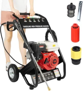 7,5 pk hogedrukreiniger op benzine