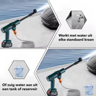 Accu Hogedrukreiniger 200bar Groen 2 Accu's
