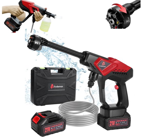 Accu Hogedrukreiniger 40 Bar - 4000 mAh Accu - Auto Wasmachine Set review