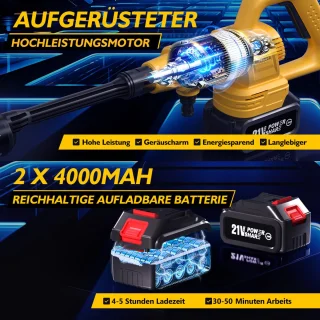 Accu Hogedrukreiniger 400W met 2x4000mAh accu's