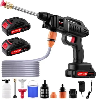Accu hogedrukreiniger 60 bar – draadloze reiniger 21V