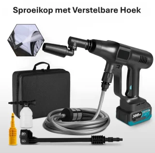 Accu Hogedrukreiniger Terrasreiniger Set - 2 Batterijen