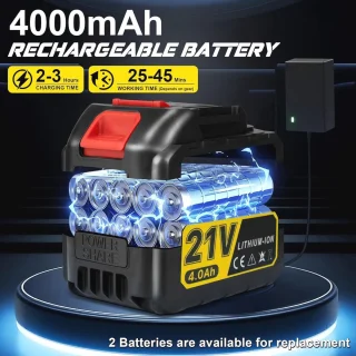 Accuhogedrukreiniger 6-in-1 – Elektrische draagbare hogedrukspuitkit Zwart
