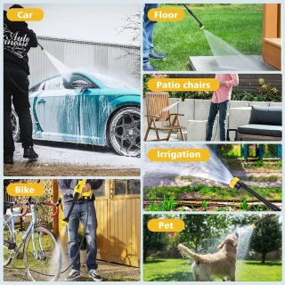 Accuhogedrukreiniger 6-in-1 Geel – 2x4.0Ah & Oplader