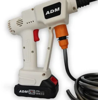 ADM Mini Draadloze Hogedrukreiniger Wit inclusief Koffer