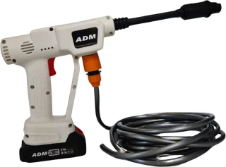 ADM Mini Draadloze Hogedrukreiniger Wit inclusief Koffer