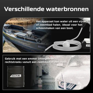 ASOME X021 Draadloze Hogedrukreiniger Accu