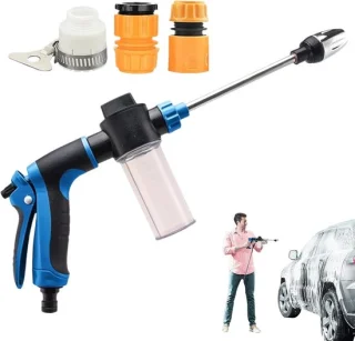 Autowas Spuiterset - Handbediend Wasapparaat - Voertuigen Reinigen - 3 Verstelbare Sproeistanden - 30 x 15 x 4 cm - Blauw