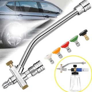 Autowaspistool 1/4 inch Quick Connect wand met 5 sproeiers (0°-65°)
