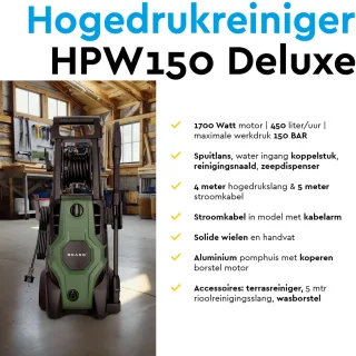 BRASQ HPW155 Hogedrukreiniger Terrasreiniger