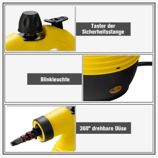 COSTWAY Handstoomreiniger 1050W met 9 accessoires
