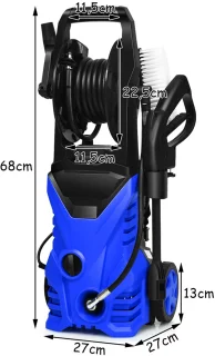 COSTWAY Hogedrukreiniger 140 bar Blauw