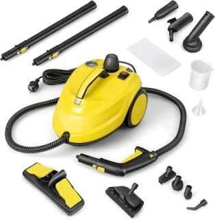 COSTWAY Stoomreiniger 2000W met 13 accessoires geel
