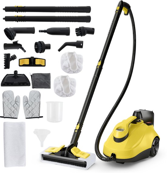COSTWAY Stoomreiniger 2000W met 29 accessoires geel review