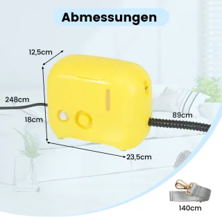 COSTWAY Stoomreiniger Handapparaat 1500W Geel