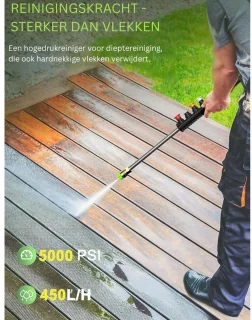 CRLYN Hogedrukreiniger Auto Zwart Groen