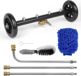 Dailygoods hogedrukreiniger 2-in-1 – waterbezem 16 inch oppervlaktereiniger – drukreiniger