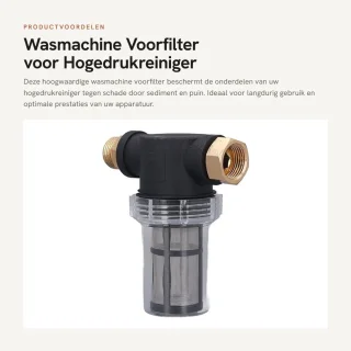 Dailygoods inline-sedimentfilter 3/4 inch binnendraad