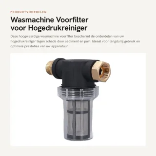 Dailygoods inline-sedimentfilter voor hogedrukreiniger