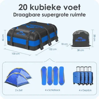 Dakkoffer 20 kubieke voet