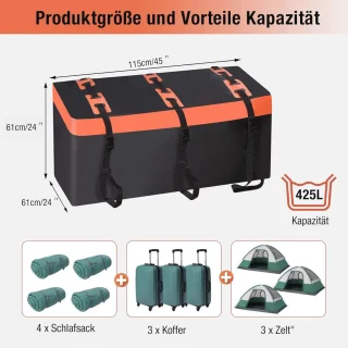 Dakkoffer 425 L Trekhaakmodel