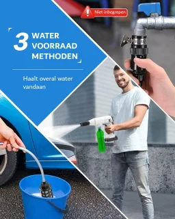 Draadloze hogedrukreiniger 21V 4.0Ah wit 435PSI