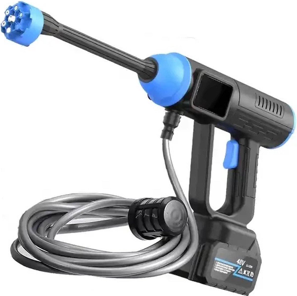 Wat vinden we goed aan de Draadloze Hogedrukreiniger 48V Zwart/Blauw