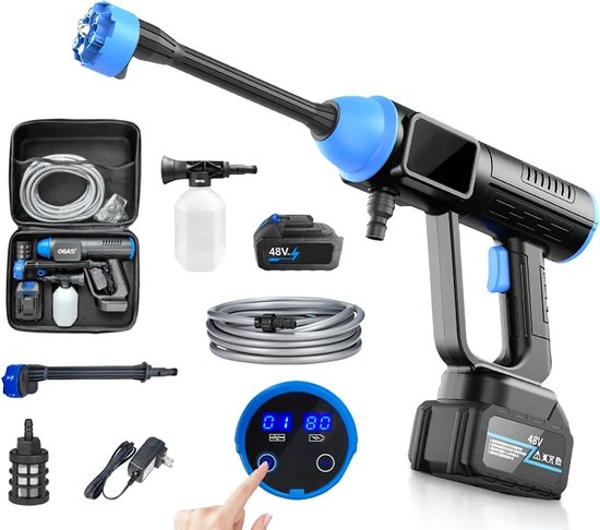 Draadloze Hogedrukreiniger 48V Zwart/Blauw review